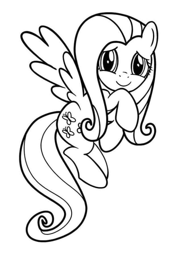 Fluttershy coloring page