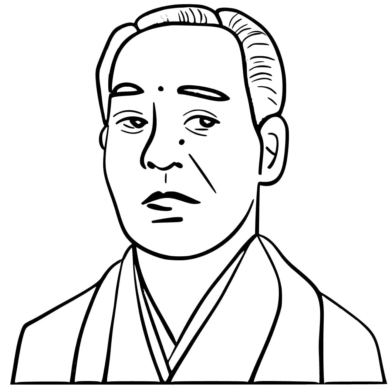 Fukuzawa Yukichi coloring page