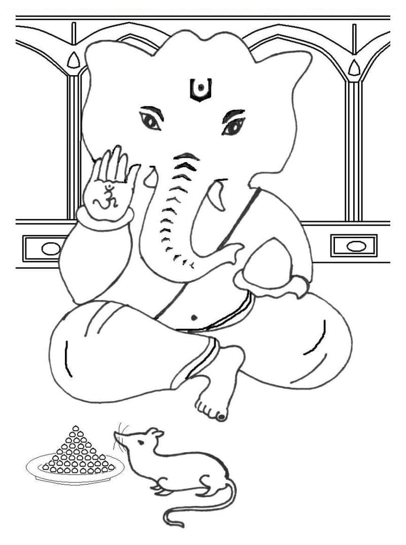 Ganesh Chaturthi coloring page