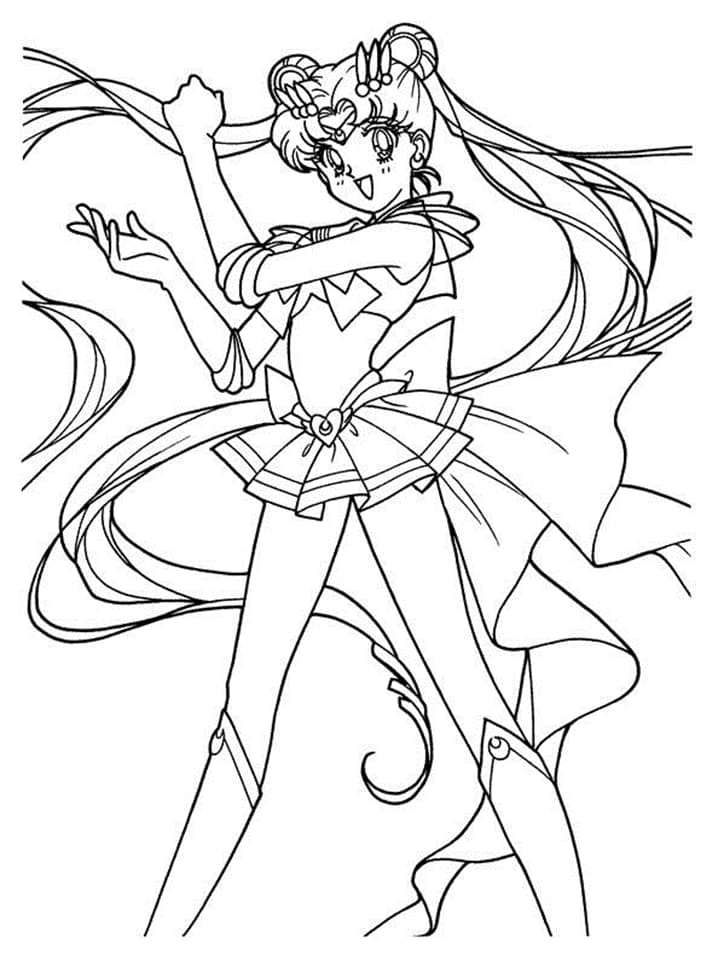 Coloriage Génial Sailor Moon