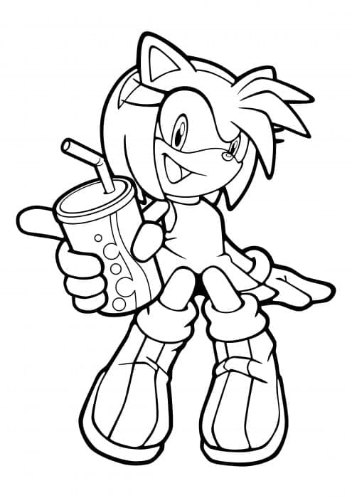 Incroyable Amy Rose coloring page