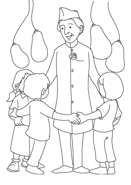 Jawaharlal Nehru 1 coloring page