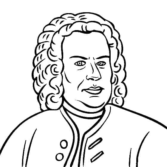 Jean-Sébastien Bach coloring page