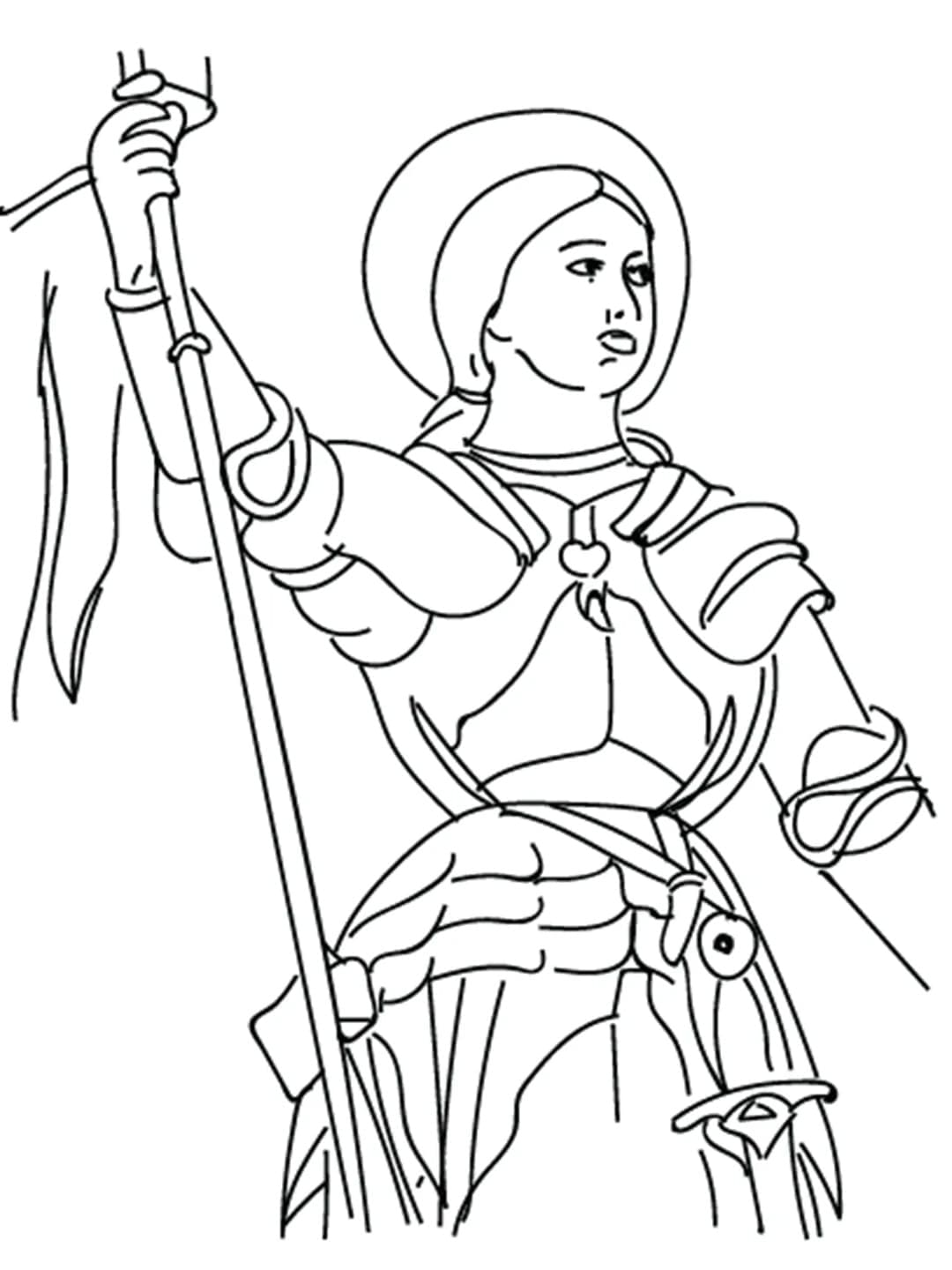 Coloriage Jeanne d'Arc