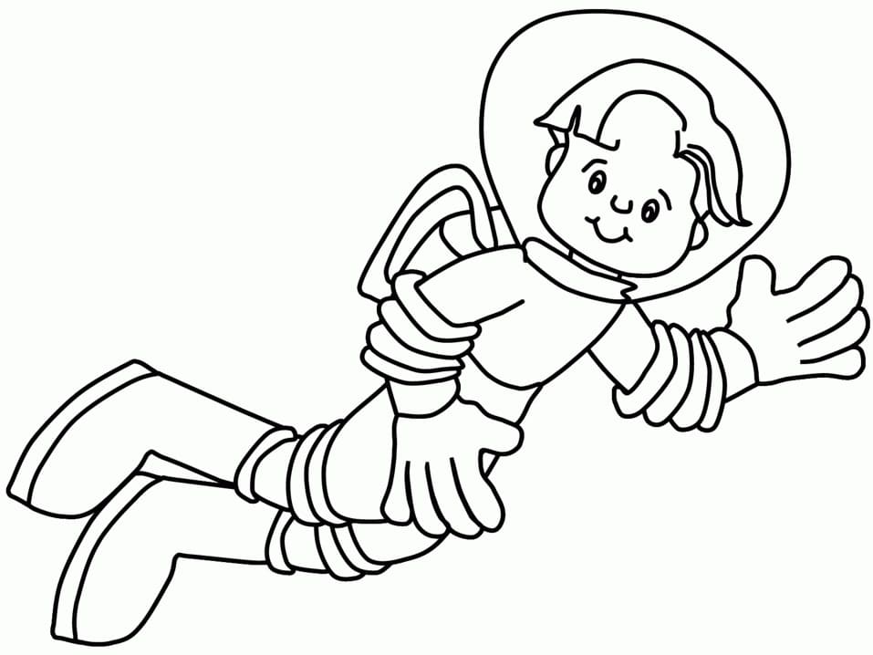 Jeune Astronaute coloring page