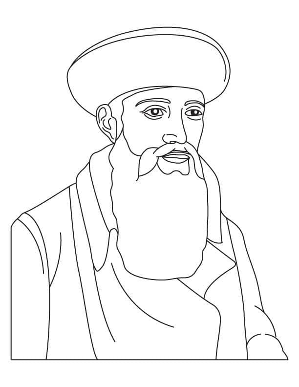 Coloriage Johannes Gutenberg