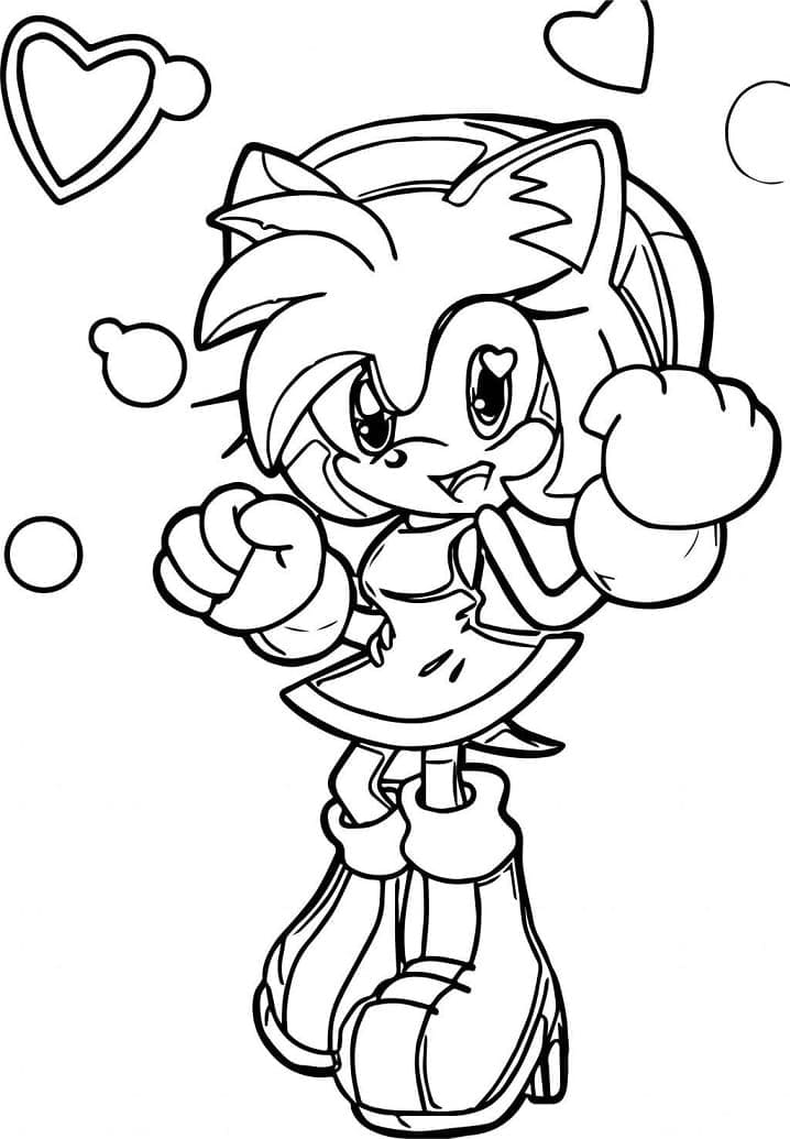 Jolie Amy Rose coloring page
