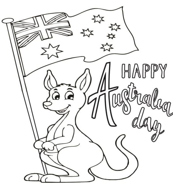 Coloriage L'Australia Day