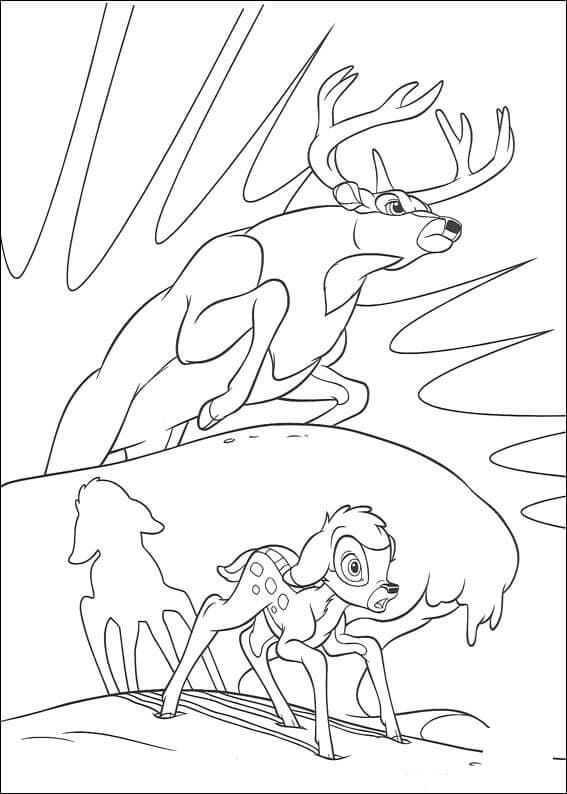 Le Grand Prince et Bambi coloring page