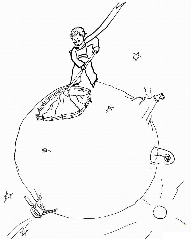 Le Petit Prince 7 coloring page