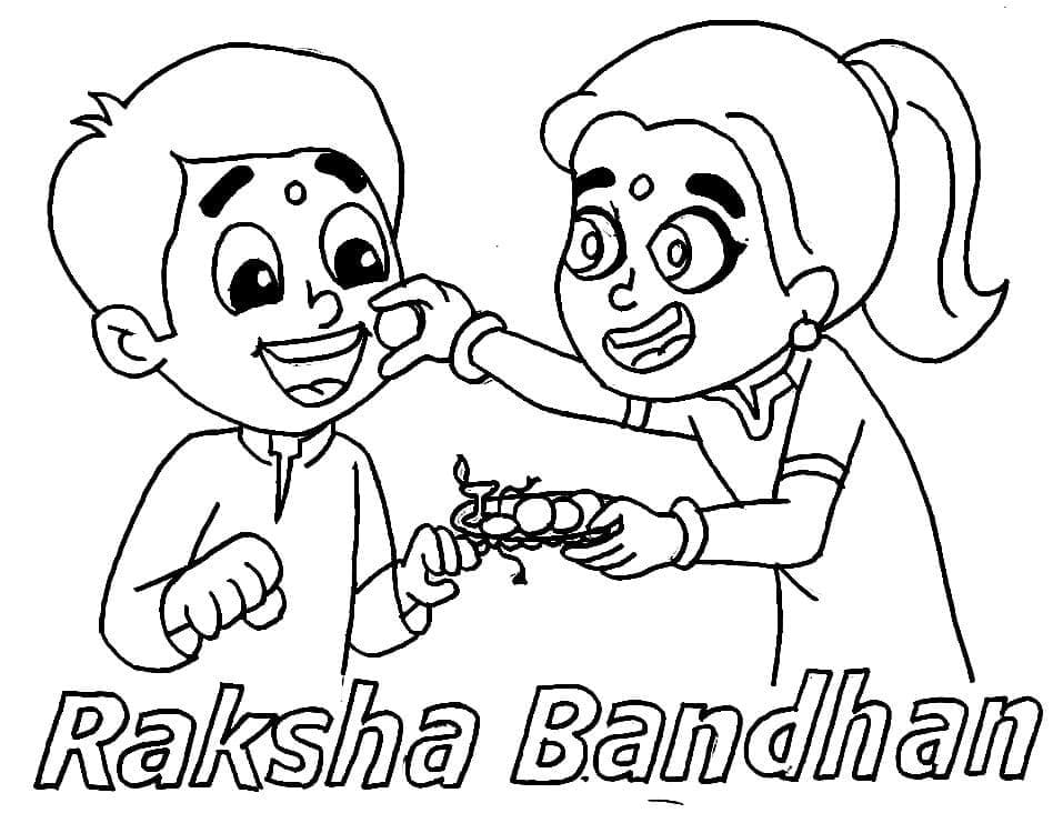 Le Raksha Bandhan coloring page