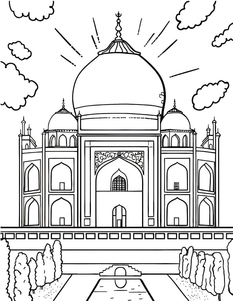 Le Taj Mahal coloring page