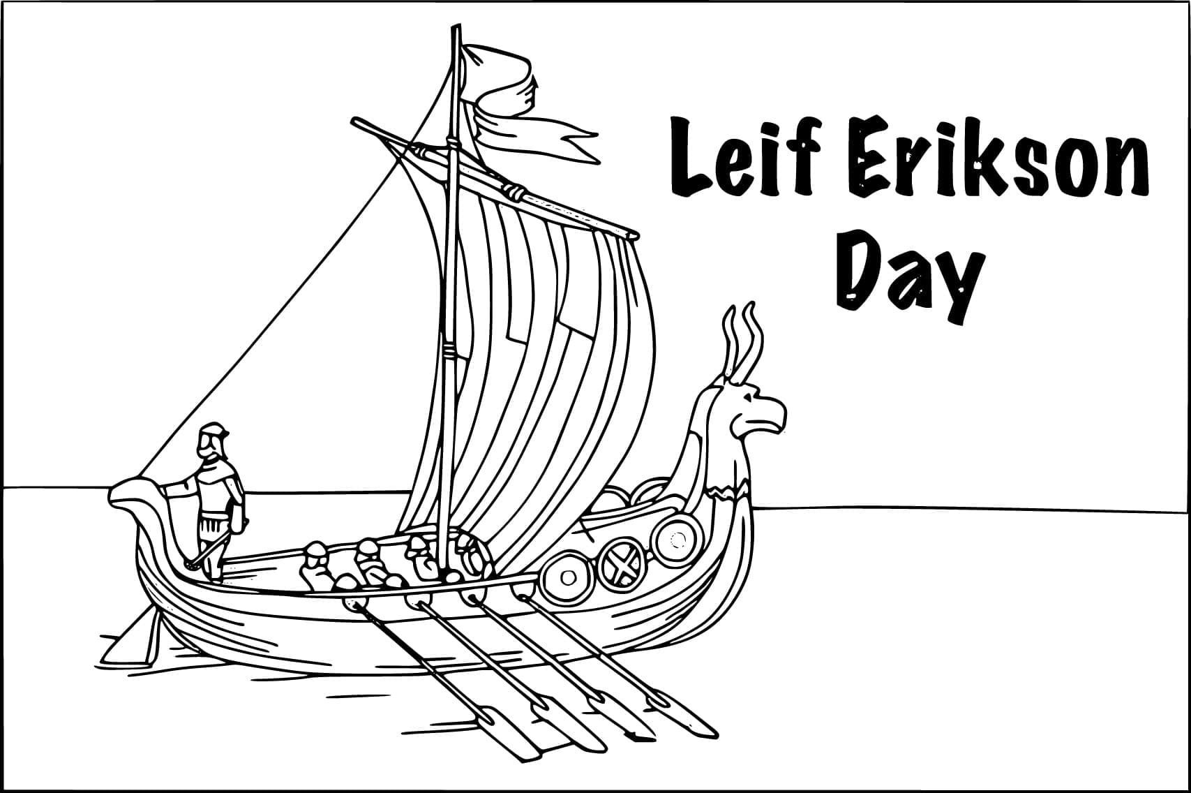 Coloriage Leif Erikson Day