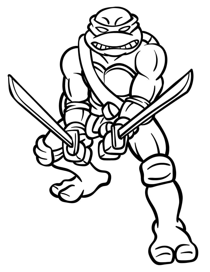 Leonardo dans Tortues Ninja coloring page