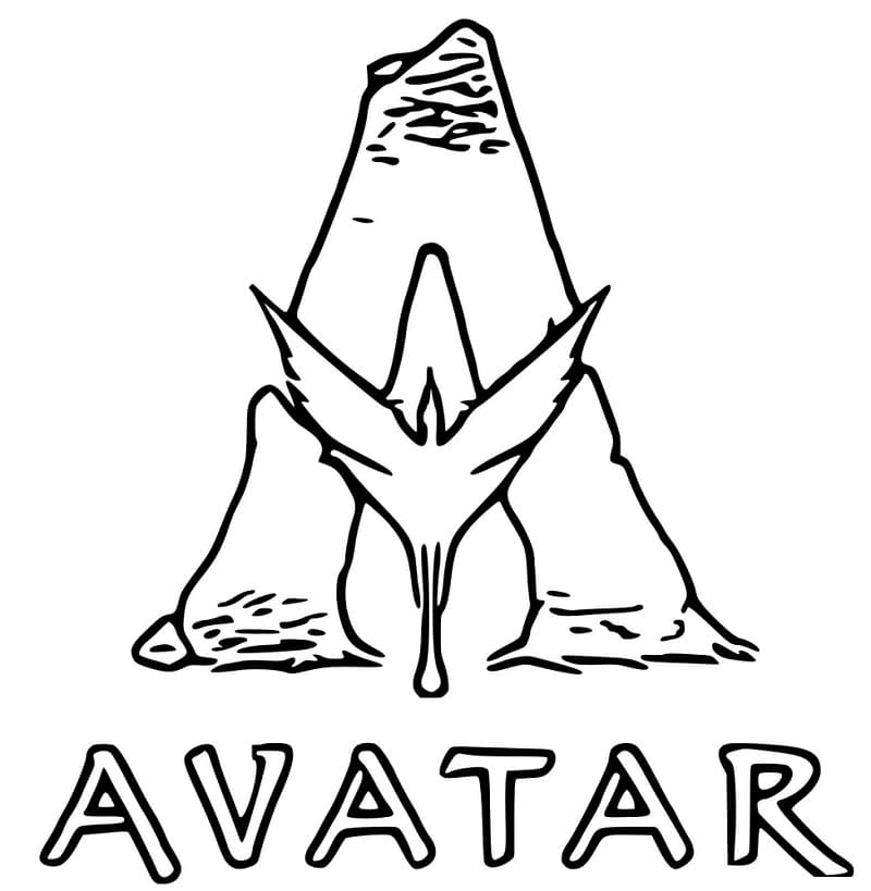 Coloriage Logo du Film Avatar