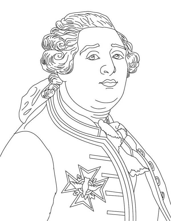 Louis XVI coloring page