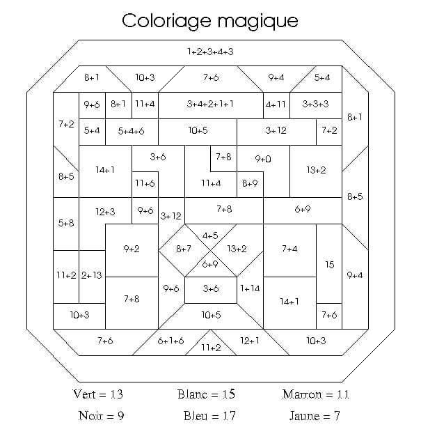 Coloriage Magique Addition 3