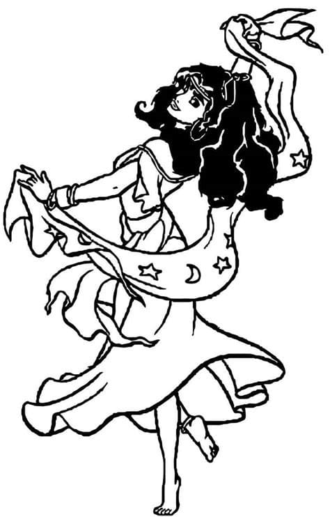 Magnifique Esmeralda coloring page