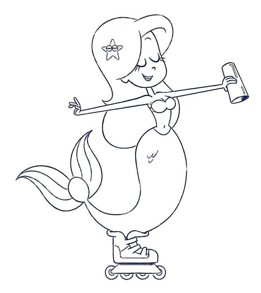 Marina de Zig et Sharko coloring page