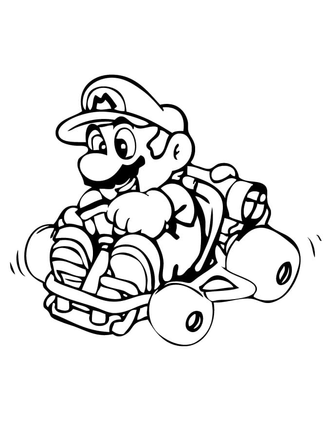 Mario Kart 3 coloring page