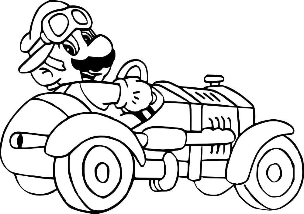 Mario Kart 4 coloring page