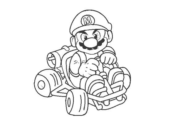 Mario Kart 5 coloring page