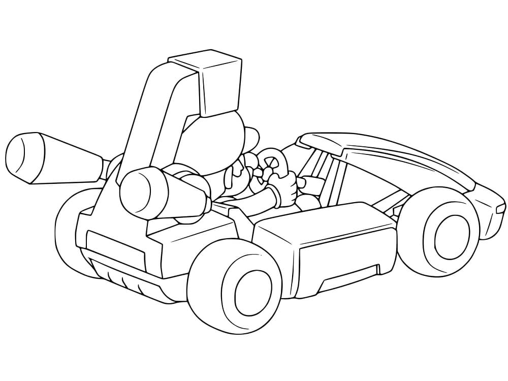 Coloriage Mario Kart Pour Enfants