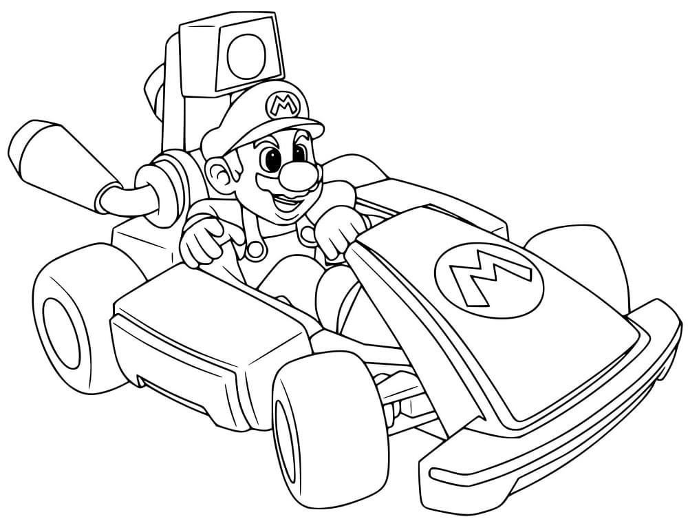 Coloriage Mario Kart Pour les Enfants
