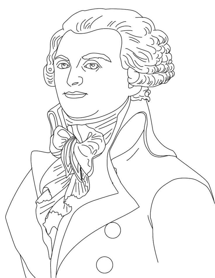 Maximilien Robespierre coloring page