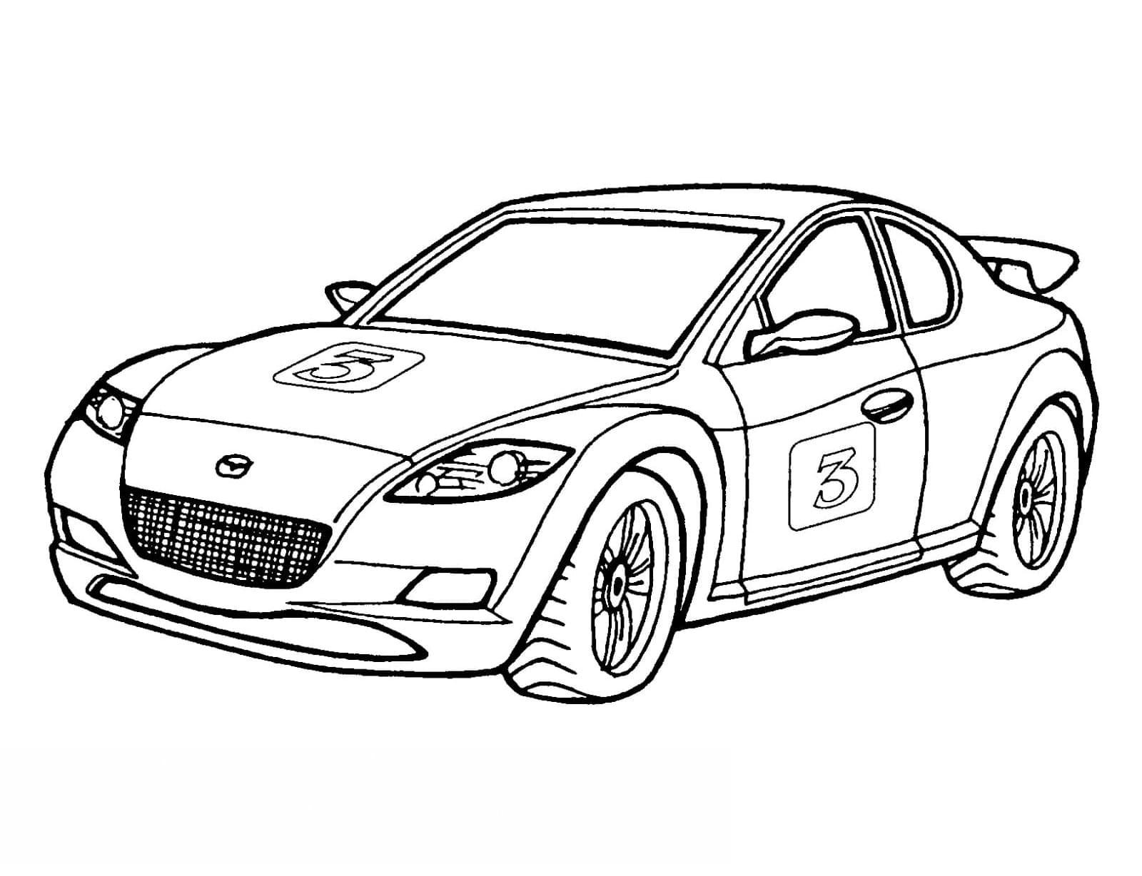 Coloriage Mazda Voiture de Course