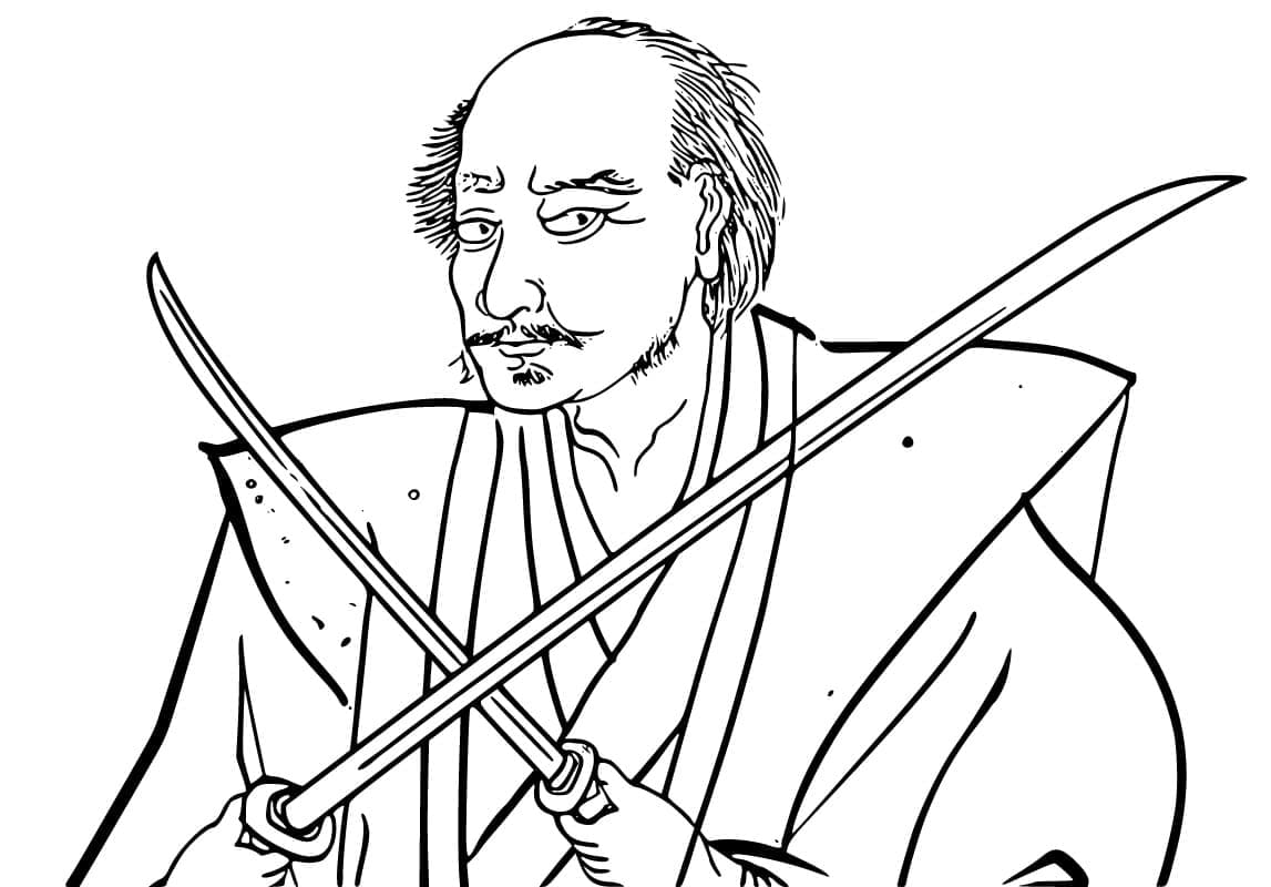 Miyamoto Musashi coloring page