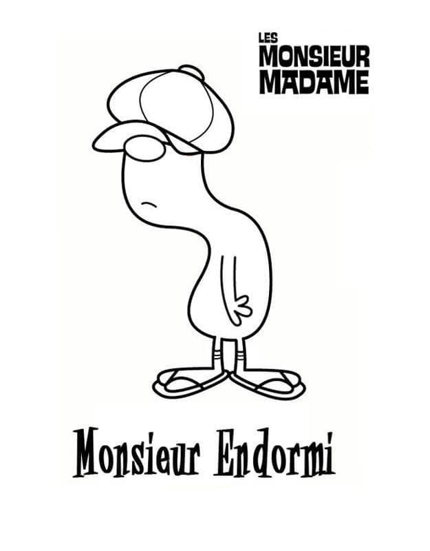 Coloriage Monsieur Endormi
