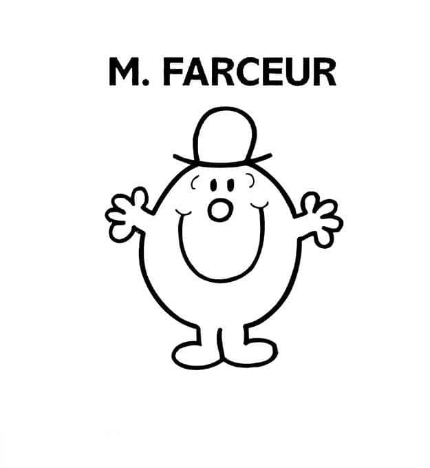 Monsieur Madame Farceur coloring page