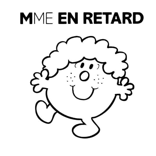 Monsieur Madame Mme en Retard coloring page