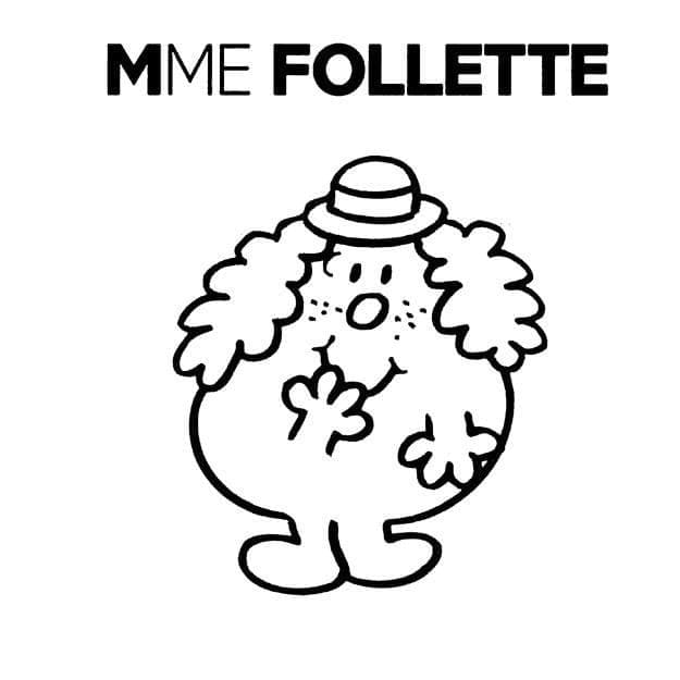 Monsieur Madame Mme Follette coloring page