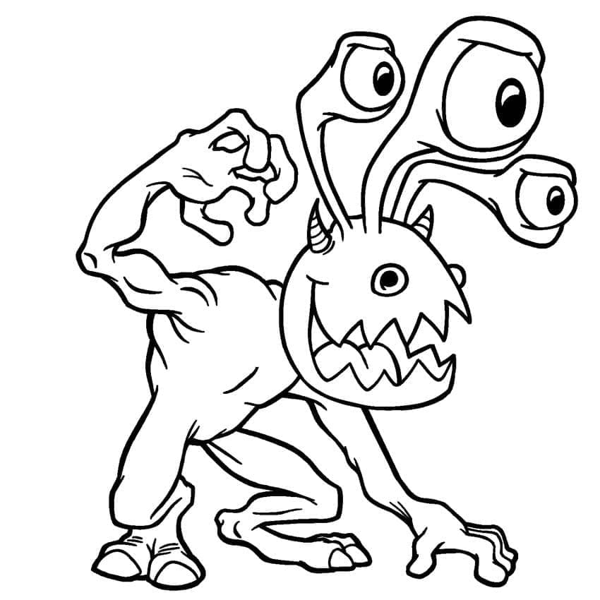 Monstre Fort coloring page