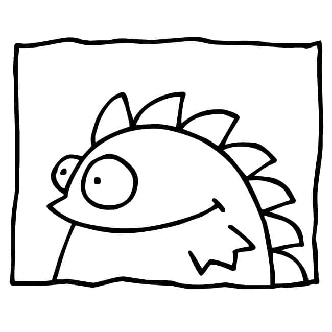 Monstre Souriant coloring page