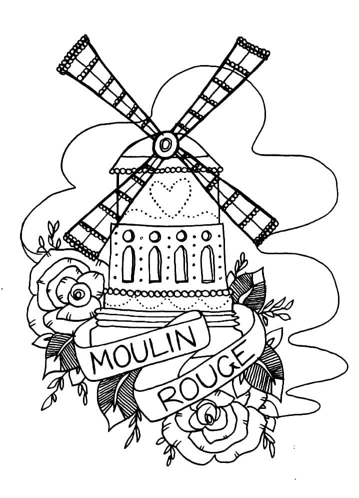 Moulin Rouge 2 coloring page