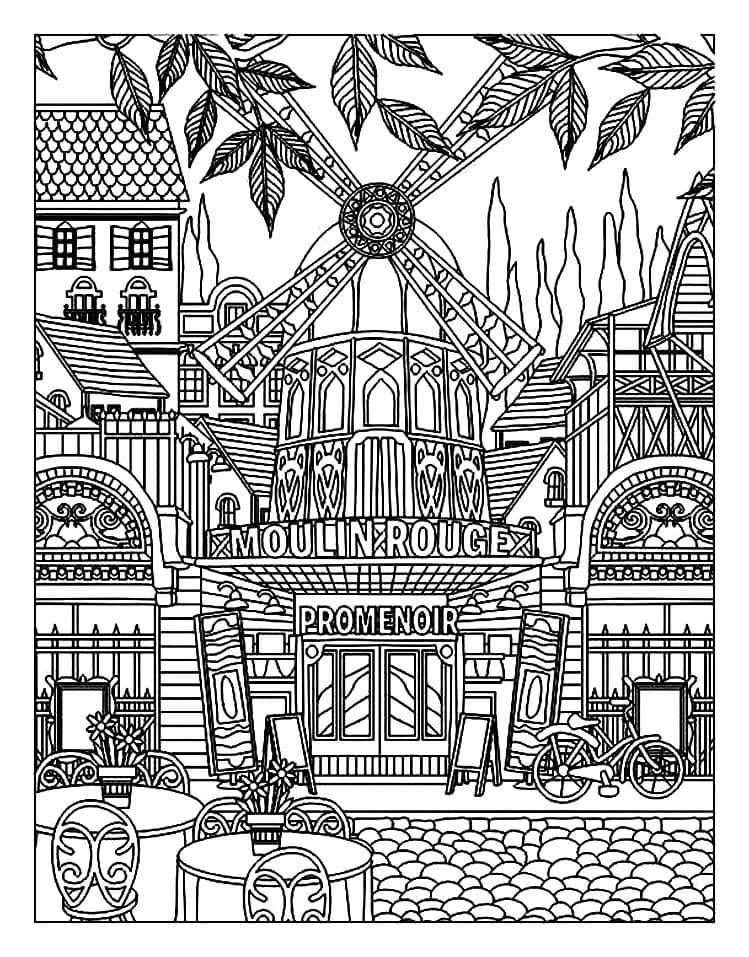 Moulin Rouge 3 coloring page