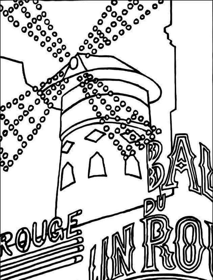 Coloriage Moulin Rouge 5