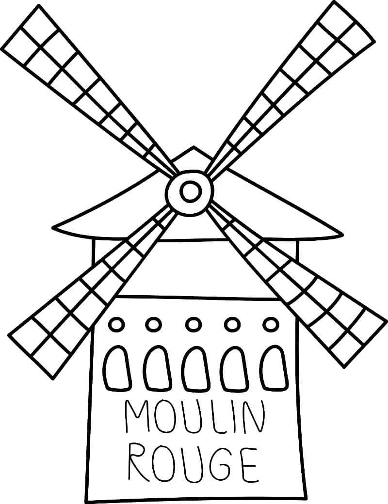 Coloriage Moulin Rouge 6