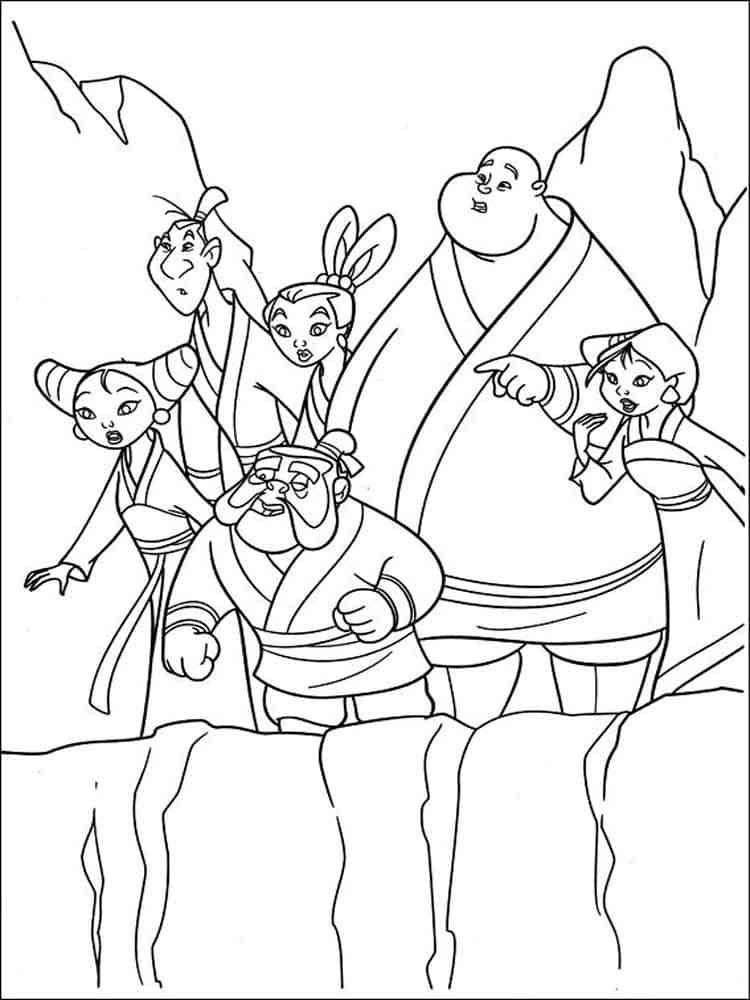 Mulan 2 coloring page