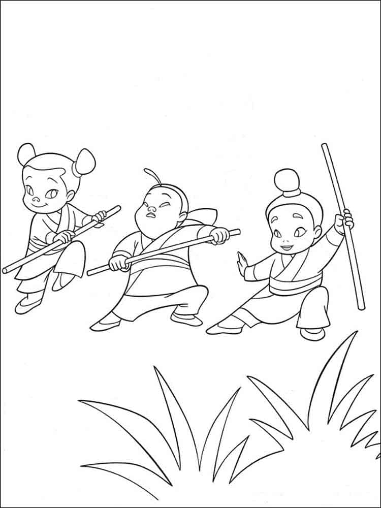 Mulan 4 coloring page