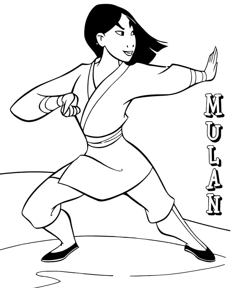 Coloriage Mulan 7