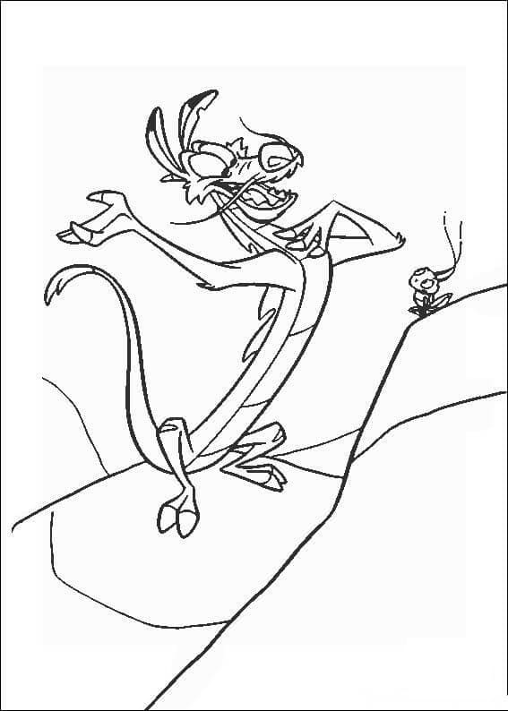 Mushu et Cri-Kee coloring page