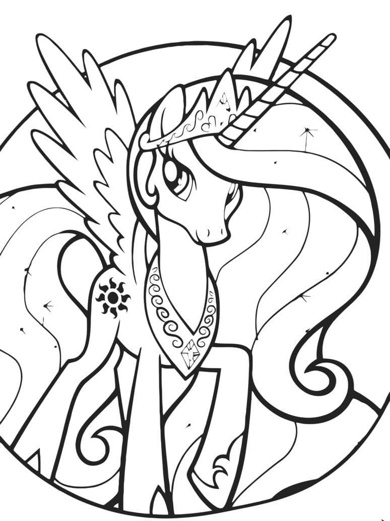 My Little Pony Princesse Célestia coloring page