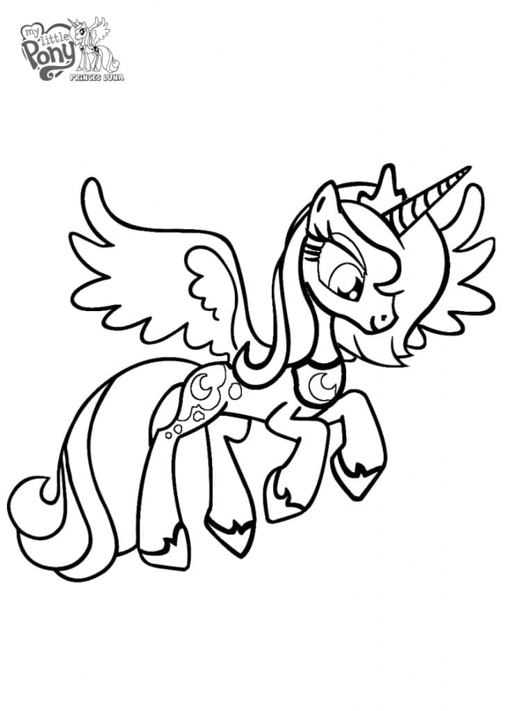 Coloriage My Little Pony Princesse Luna