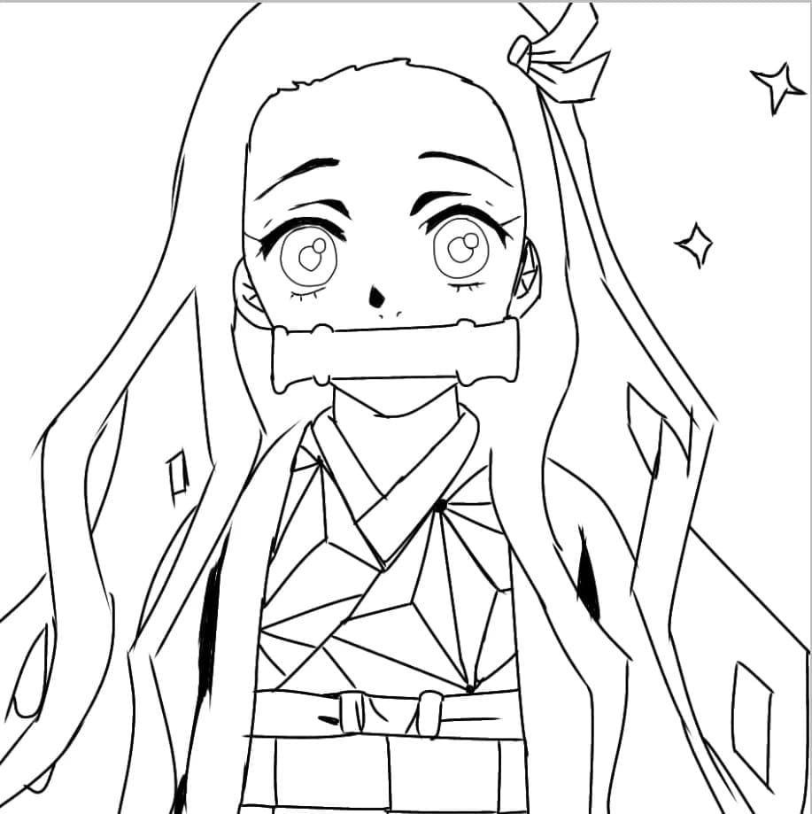 Nezuko de Anime coloring page