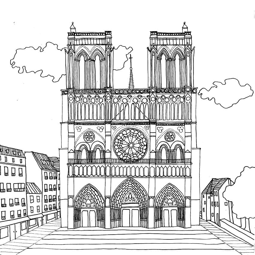 Notre-Dame de Paris coloring page