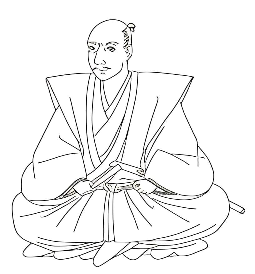 Oda Nobunaga coloring page